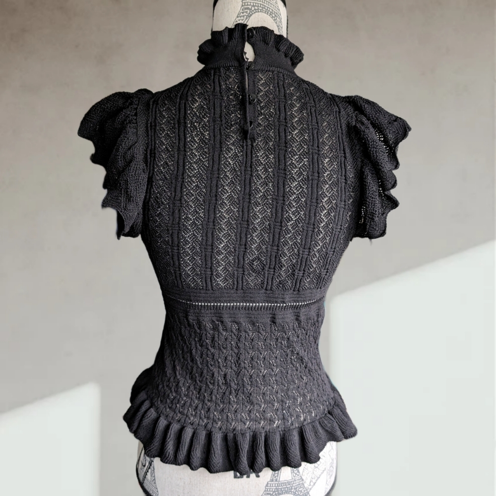 Zara Victorian black top - Picture 5 of 6